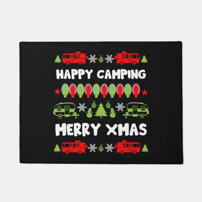 Happy Caravan Christmas Season  Doormat (Front)