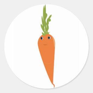 Happy Carrot Classic Round Sticker