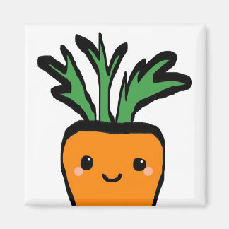 Happy carrot magnet