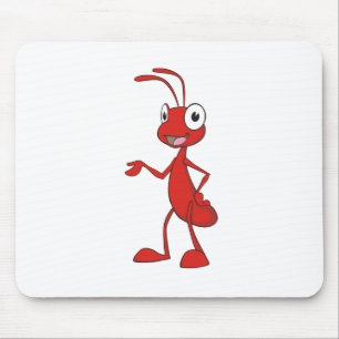Happy Cartoon Ant Mouse Mat