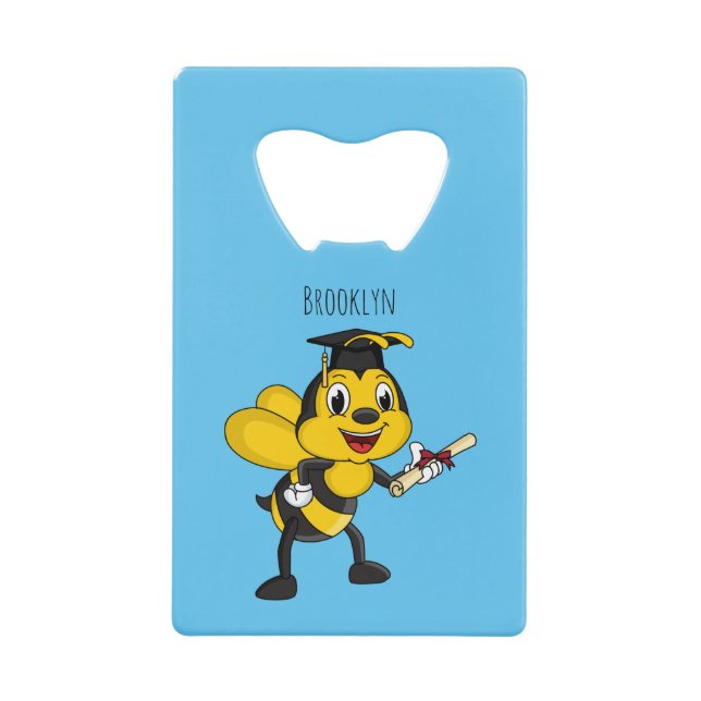 Happy cartoon bee graduation (Front)