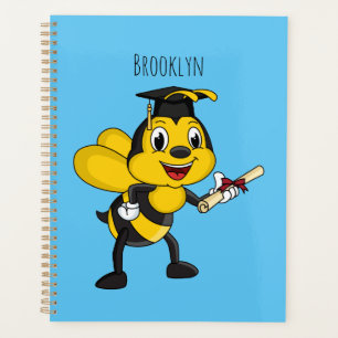 Happy cartoon bee graduation  planner