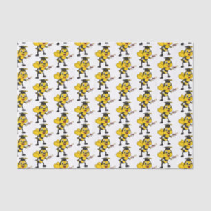 Happy cartoon bee graduation tissue paper