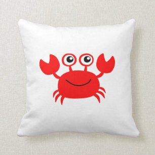 Happy Cartoon Crab Cushion
