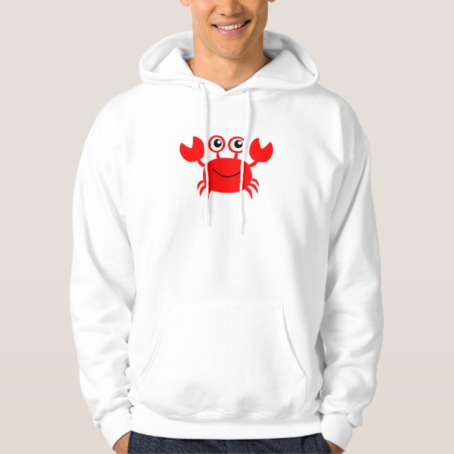 Happy Cartoon Crab Hoodie (Front)