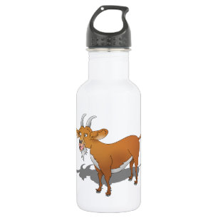 Happy cartoon goat 532 ml water bottle