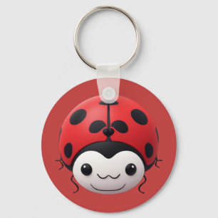 Happy Cartoon Ladybug baby shower gift Key Ring