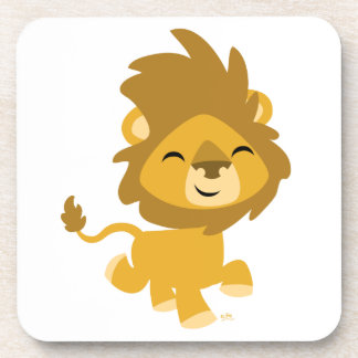 Happy Cartoon Lion Coasters