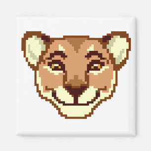 Happy Cartoon Lioness emoticon Magnet