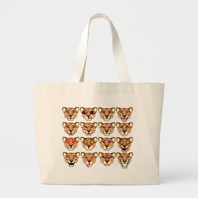 Happy Cartoon Lioness emoticons Bag (Front)