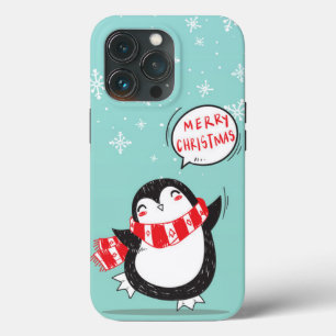 Happy Cartoon Penguin iPhone 13 Pro Case