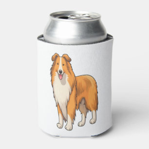 Happy Cartoon Rough Collie  Can Cooler