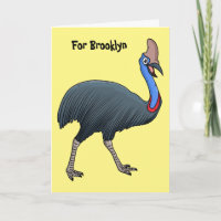 Happy cassowary bird cartoon illustration