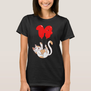 Happy Cat 14th Birthday Kids Balloon Party T-Shirt