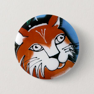 Happy Cat 6 Cm Round Badge