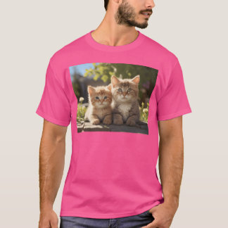 Happy Cat Baby with Mother girl T-Shirt