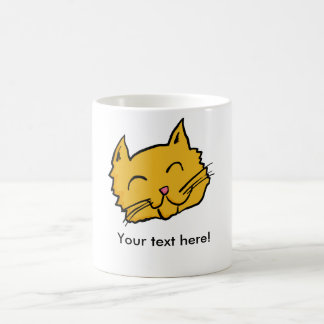 Happy Cat Button Coffee Mug