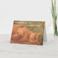 Happy Cat Card Planning for your Birthday 2