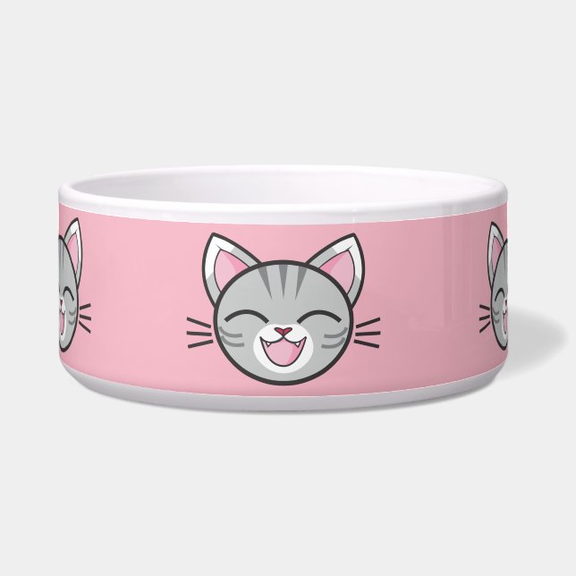 happy cat cat food bowl  (Front)
