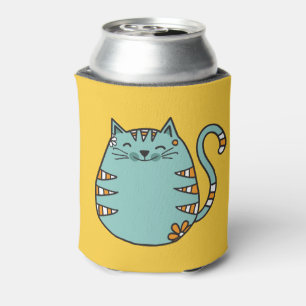 Happy Cat custom name & colour can cooler