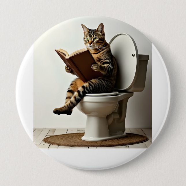 Happy Cat: Cute Kitten Design for Cat Lovers 10 Cm Round Badge (Front)