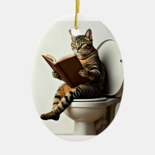 Happy Cat: Cute Kitten Design for Cat Lovers Ceramic Tree Decoration