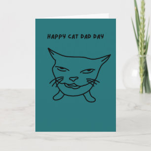 Happy Cat Dad Day Card