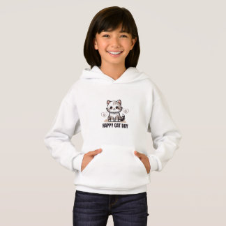 Happy Cat Day T-Shirt | Cute Cat Graphic Tee for F