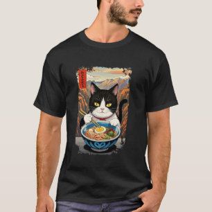 Happy Cat Eating Japanese Ramen Grand Canyon Natio T-Shirt