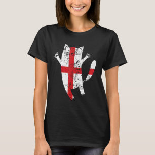 Happy Cat England Flag T-Shirt