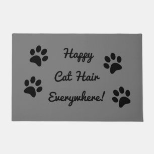 Happy Cat Hair Everywhere Doormat