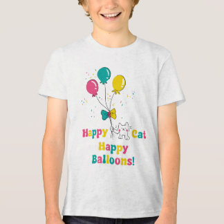 Happy Cat, Happy Balloons!🎈🐱 Tri-Blend Shirt