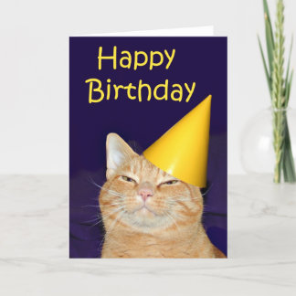 Happy cat Happy Birthday Card