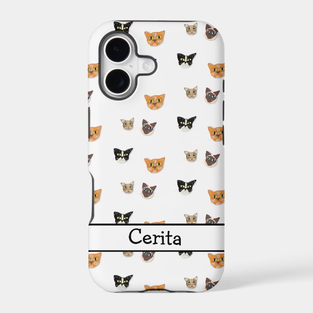 Happy Cat Heads - Pattern (Back)