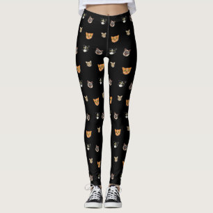 Happy Cat Heads - Pattern Leggings
