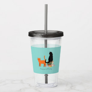 Happy Cat Lady Acrylic Tumbler
