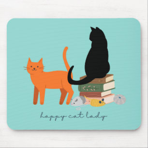Happy Cat Lady Mouse Mat