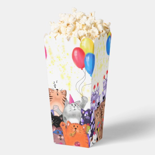 Happy Cat Party Popcorn Box (Popped)