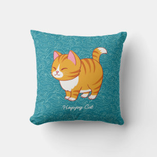 Happy Cat Personalised  Cushion