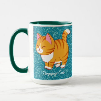 Happy Cat Personalised Mug
