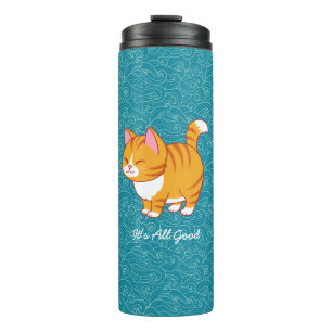 Happy Cat Personalised  Thermal Tumbler