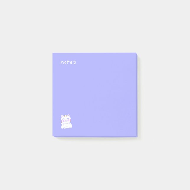 Happy Cat Purple Post-it Notes (Front)
