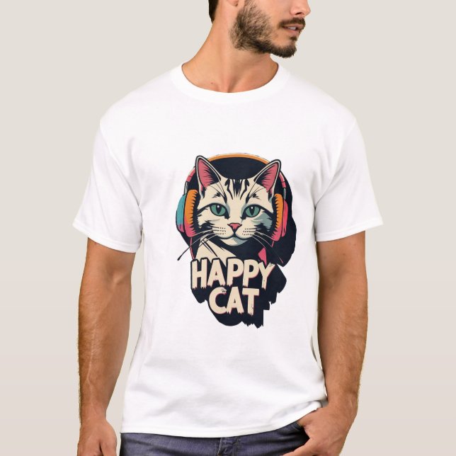 Happy Cat  T-Shirt (Front)