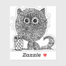 Happy Cat Vinyl Sticker