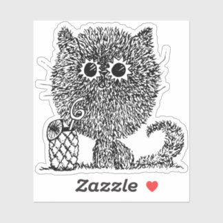 Happy Cat Vinyl Sticker