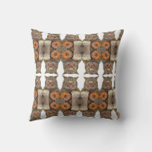 Happy Cat with Doughnuts and Coffee - Cat / Kitten