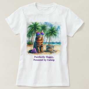 Happy Catnip Cat Funny Cat Lovers T-Shirt