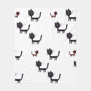 Happy Cats Art Fleece Blanket