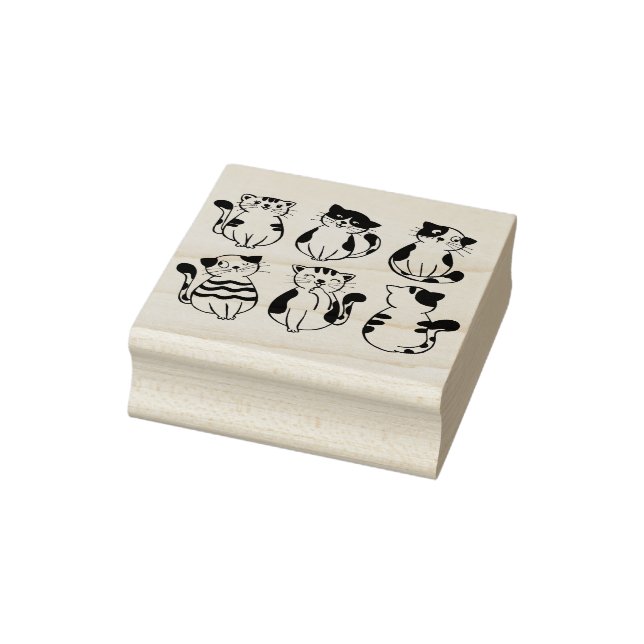 happy cats art stamp (Stamp)