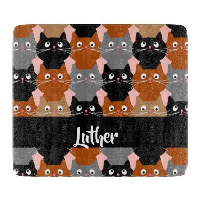Happy cats cutting board (Front)